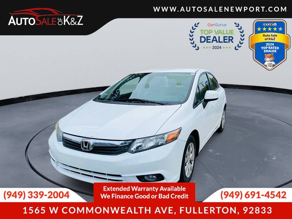 2012 Honda Civic LX — Sedan — 124,641 mi — Fullerton, CA
