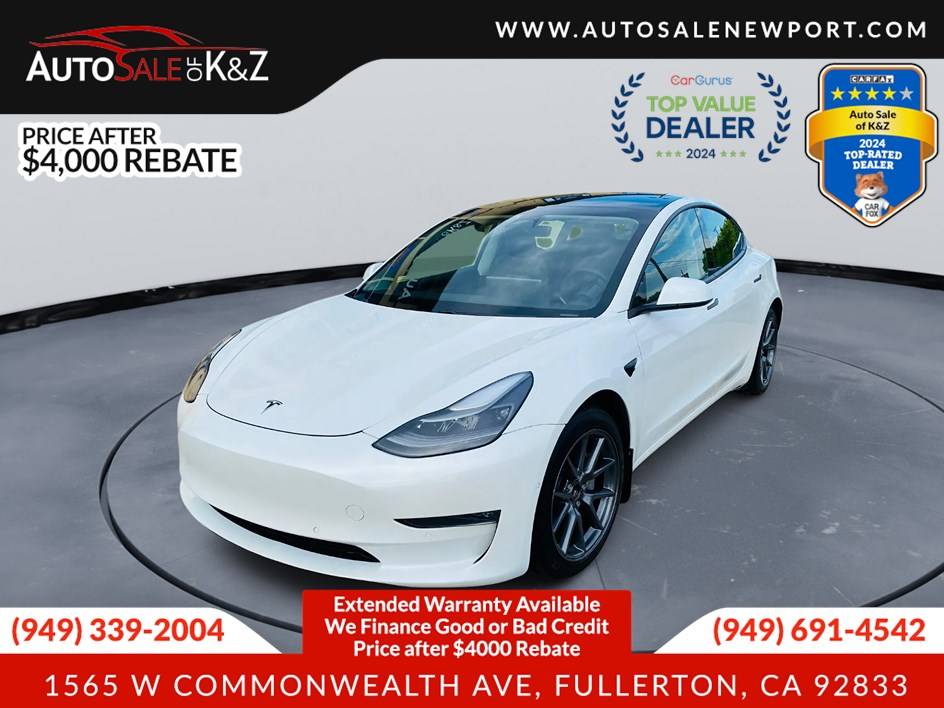 2021 Tesla Model 3 Standard Range Plus — Sedan — 16,544 mi — Fullerton, CA