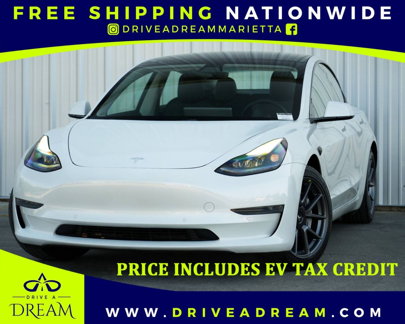 2021 Tesla Model 3 Standard Range Plus — Sedan — 46,643 mi — Marietta, GA