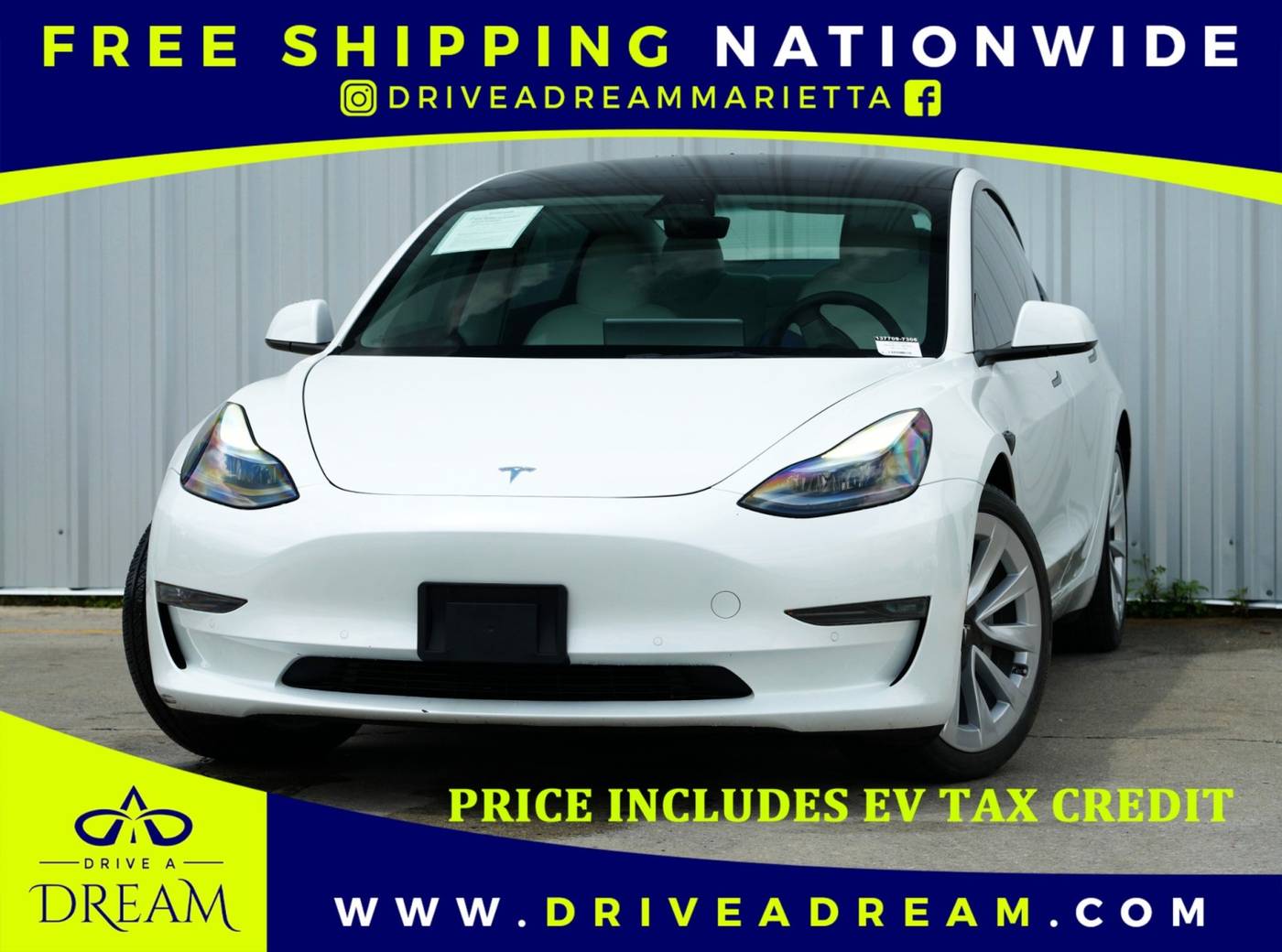 2022 Tesla Model 3 Long Range — Sedan — 44,652 mi — Marietta, GA