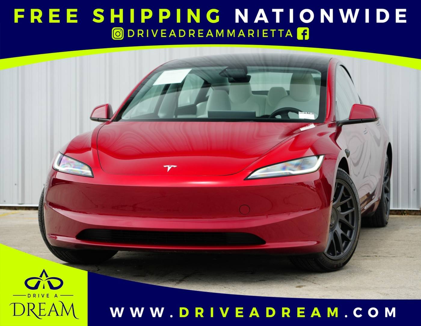 2025 Tesla Model 3 Long Range — Sedan — 7,134 mi — Marietta, GA