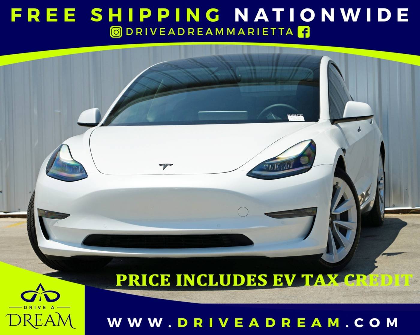 2021 Tesla Model 3 Long Range — Sedan — 50,351 mi — Marietta, GA