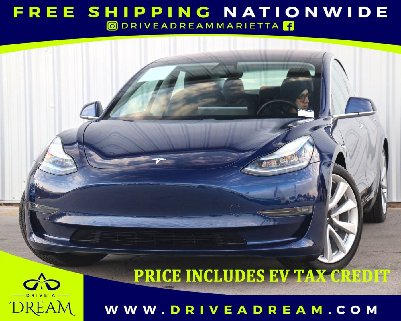 2018 Tesla Model 3 Long Range — Sedan — 50,894 mi — Marietta, GA