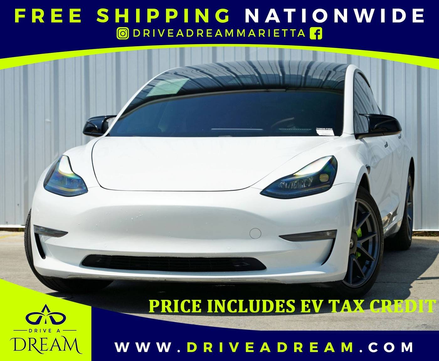 2021 Tesla Model 3 Long Range — Sedan — 61,562 mi — Marietta, GA
