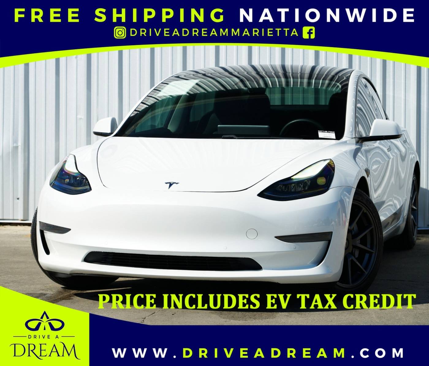 2021 Tesla Model 3 Long Range — Sedan — 54,117 mi — Marietta, GA