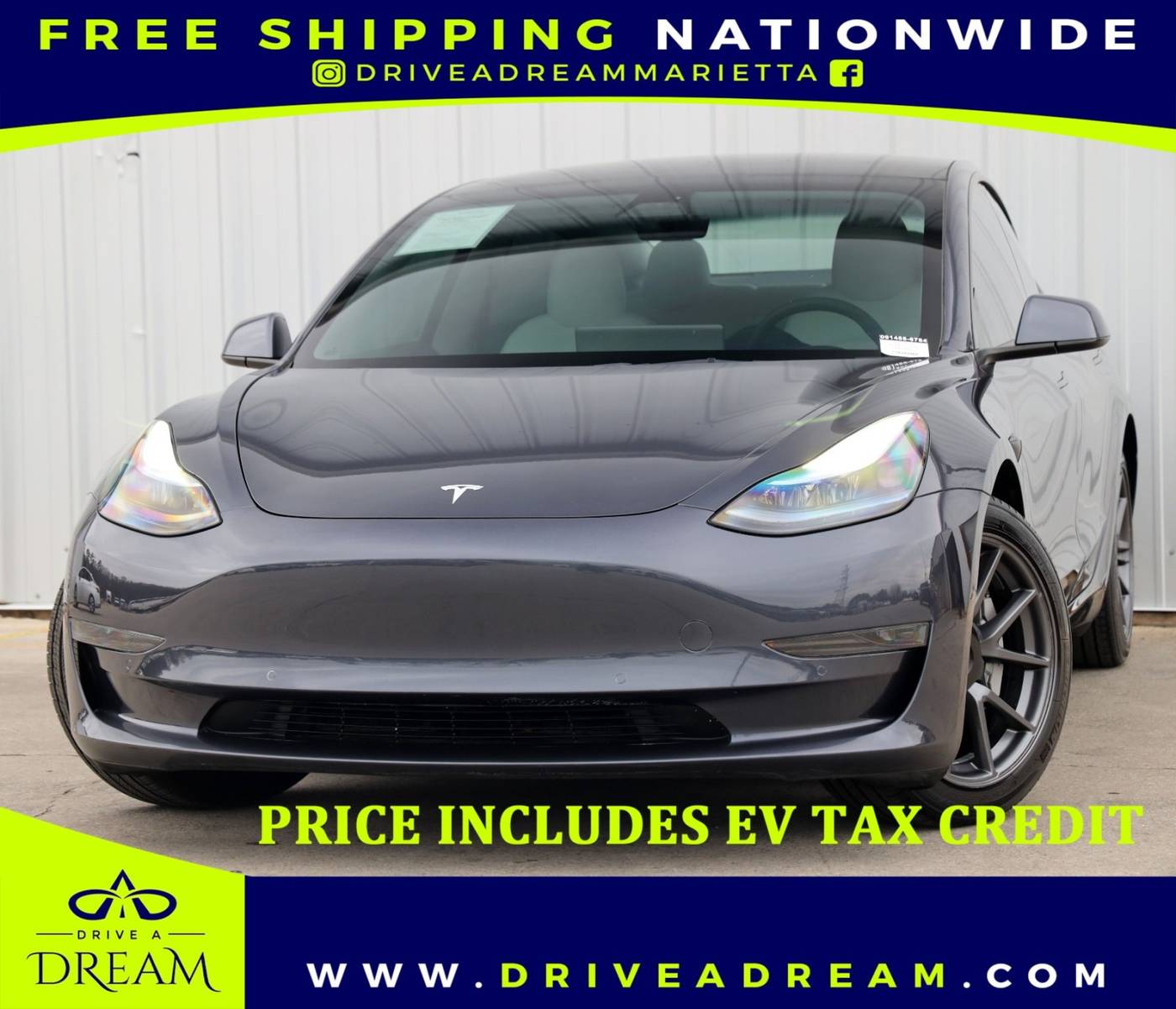 2021 Tesla Model 3 Standard Range Plus — Sedan — 48,556 mi — Marietta, GA