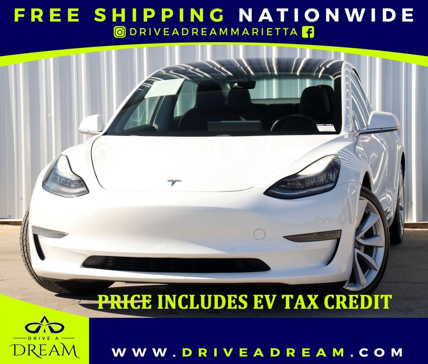 2019 Tesla Model 3 Standard Range Plus — Sedan — 47,342 mi — Marietta, GA