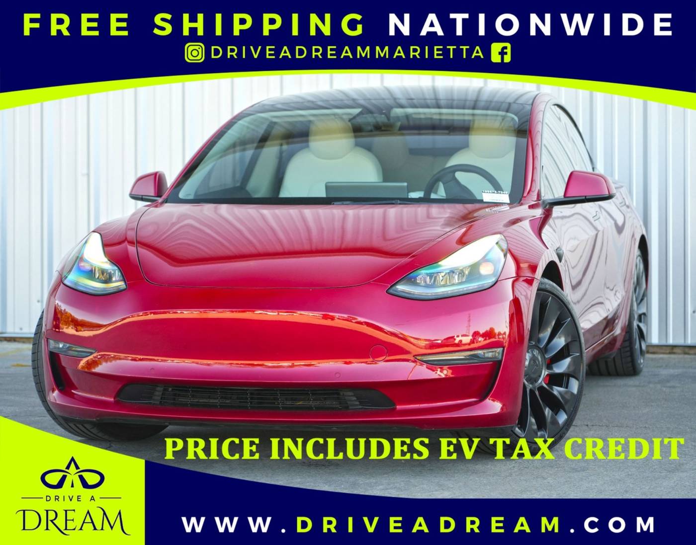2022 Tesla Model 3 Performance — Sedan — 83,088 mi — Marietta, GA