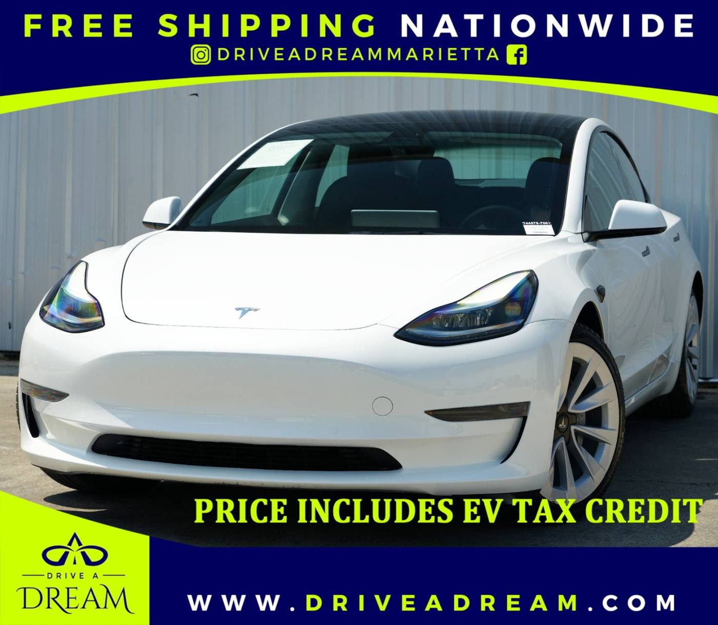 2022 Tesla Model 3 Standard Range Plus — Sedan — 60,529 mi — Marietta, GA