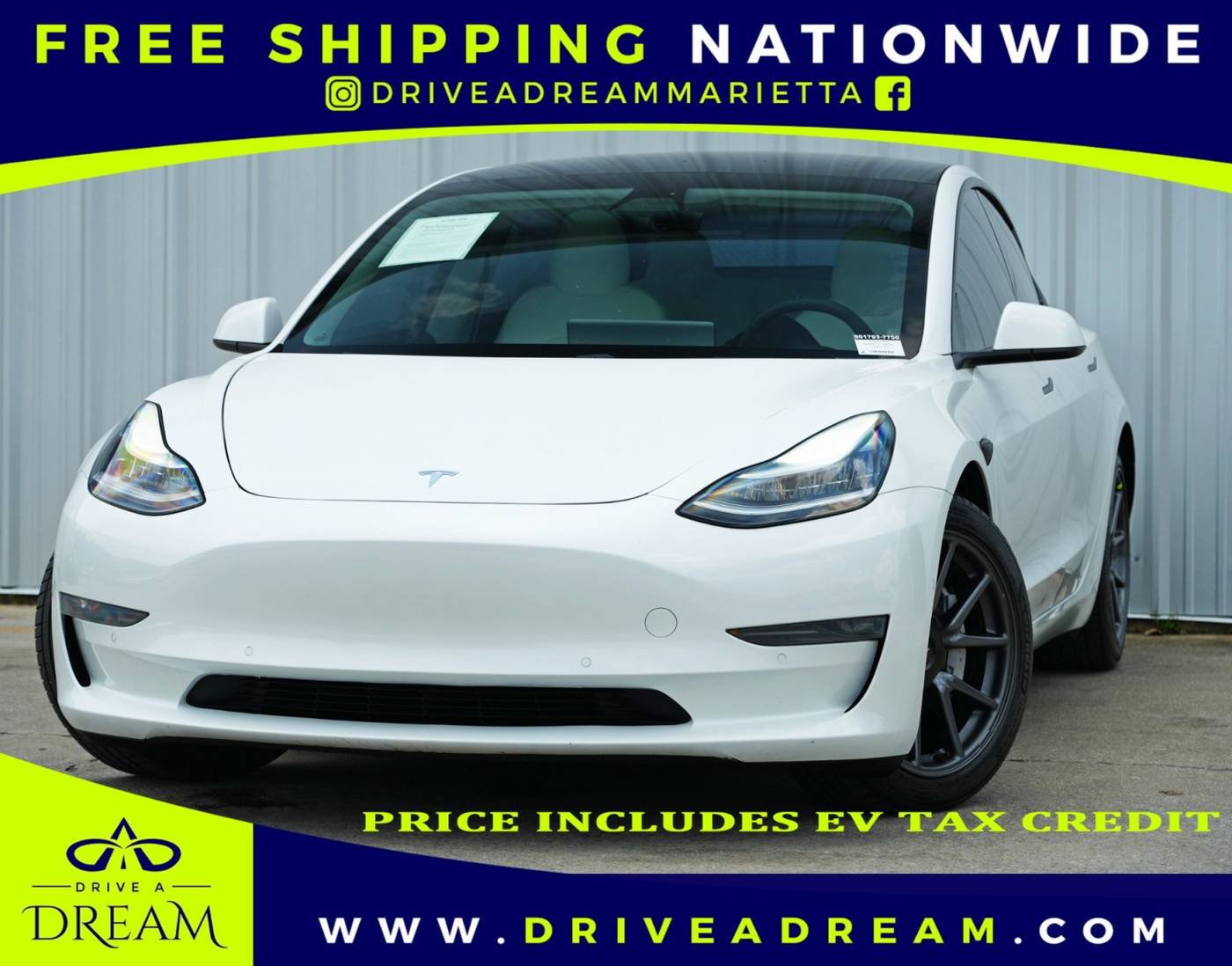 2020 Tesla Model 3 Long Range — Sedan — 45,029 mi — Marietta, GA