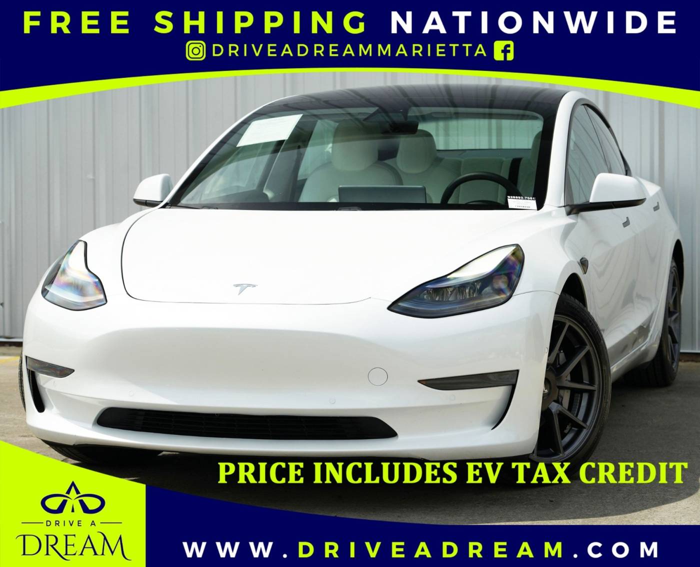 2021 Tesla Model 3 Standard Range Plus — Sedan — 43,504 mi — Marietta, GA