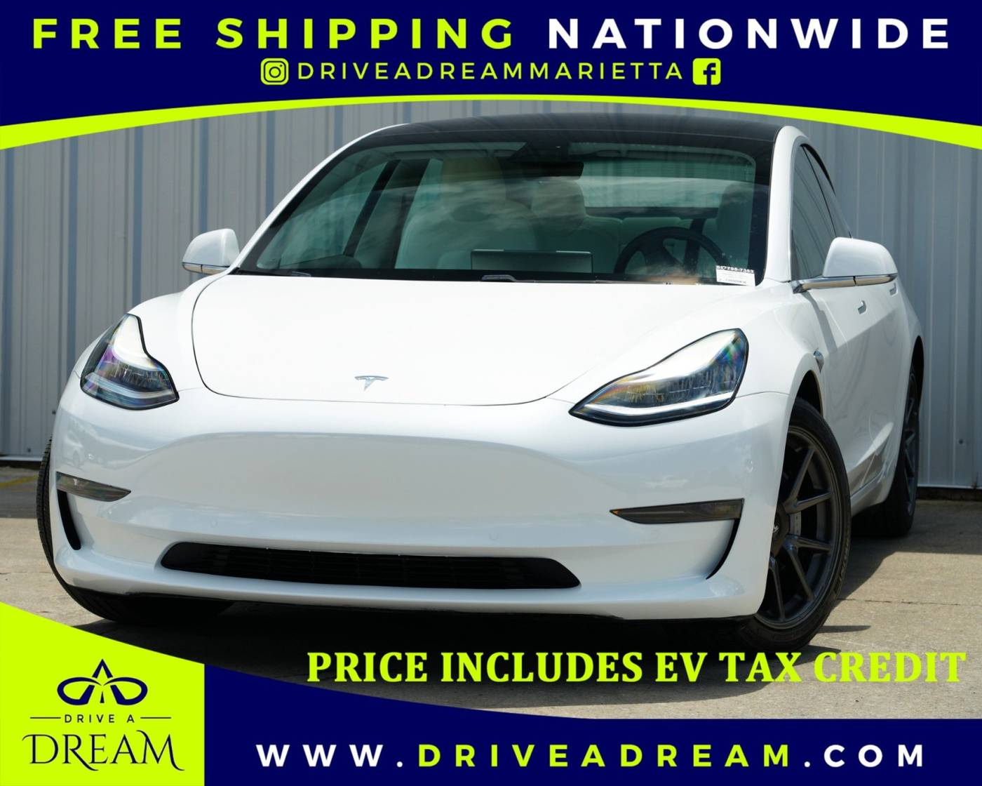 2019 Tesla Model 3 Long Range — Sedan — 47,395 mi — Marietta, GA