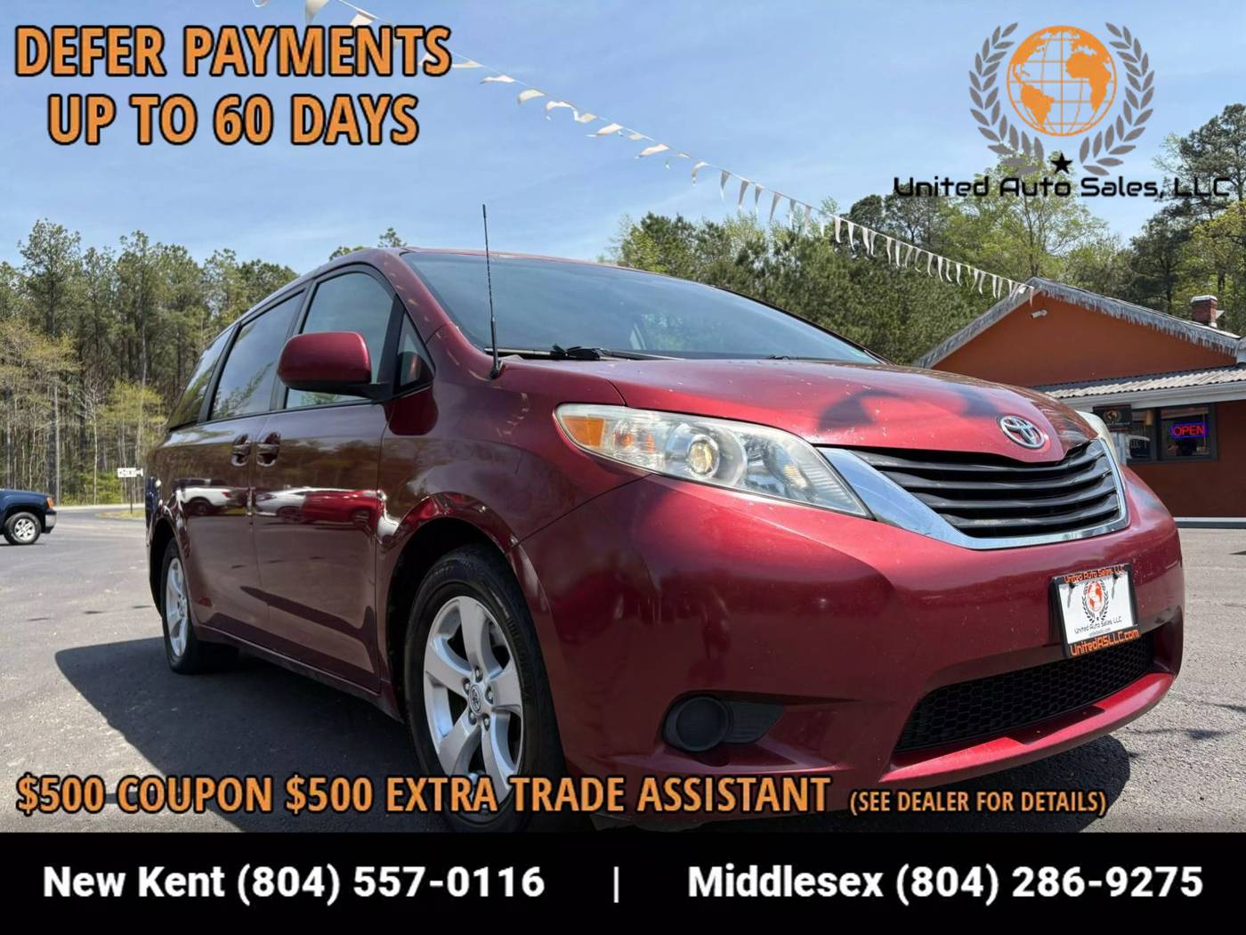 2011 Toyota Sienna LE — Minivan — 201,928 mi — Providence Forge, VA