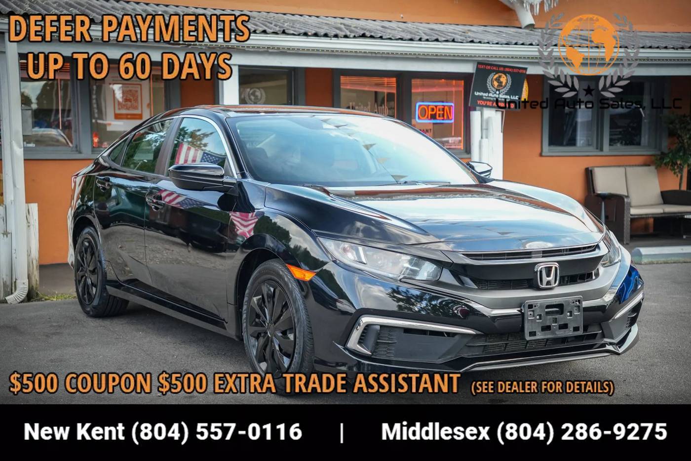 2021 Honda Civic LX — Sedan — 100,744 mi — Providence Forge, VA