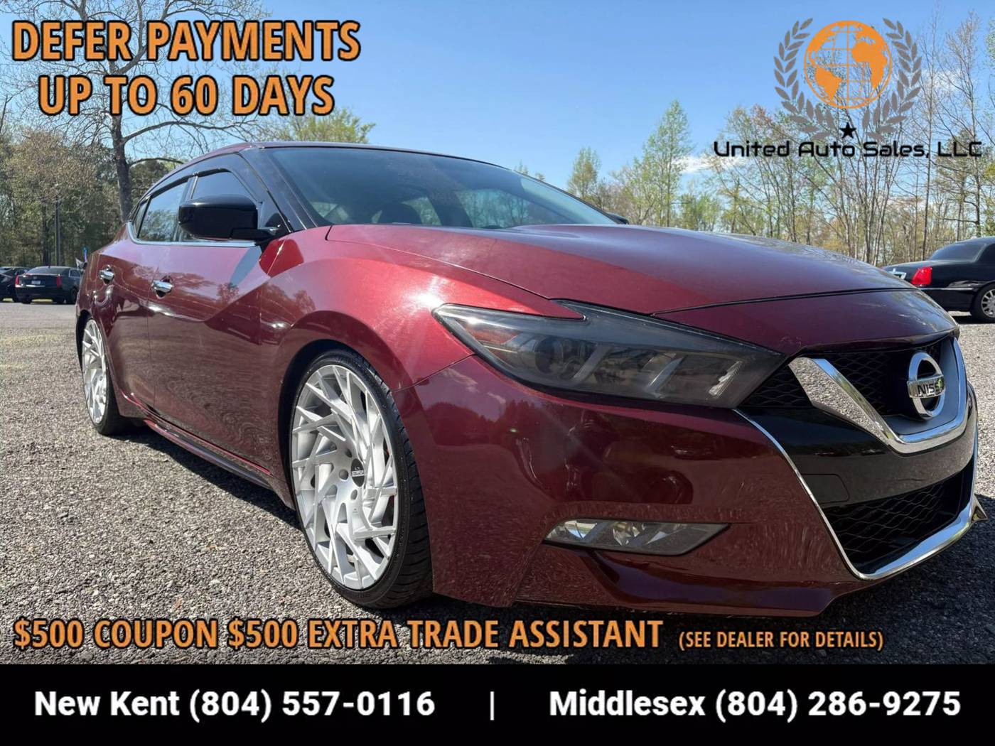 2016 Nissan Maxima S — Sedan — 108,348 mi — Providence Forge, VA