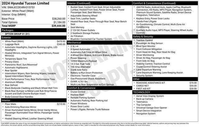 2024 Hyundai Tucson Limited — SUV — 27,455 mi — Norwalk, OH