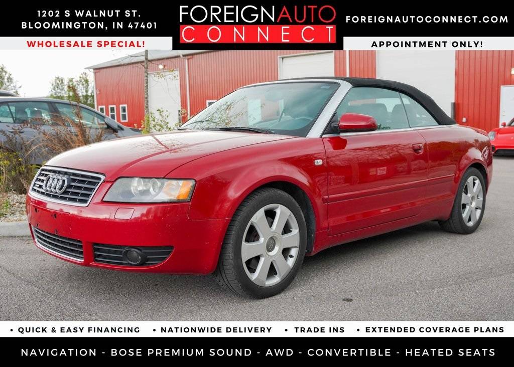 2005 Audi A4 3.0L — Convertible — 104,183 mi — Bloomington, IN