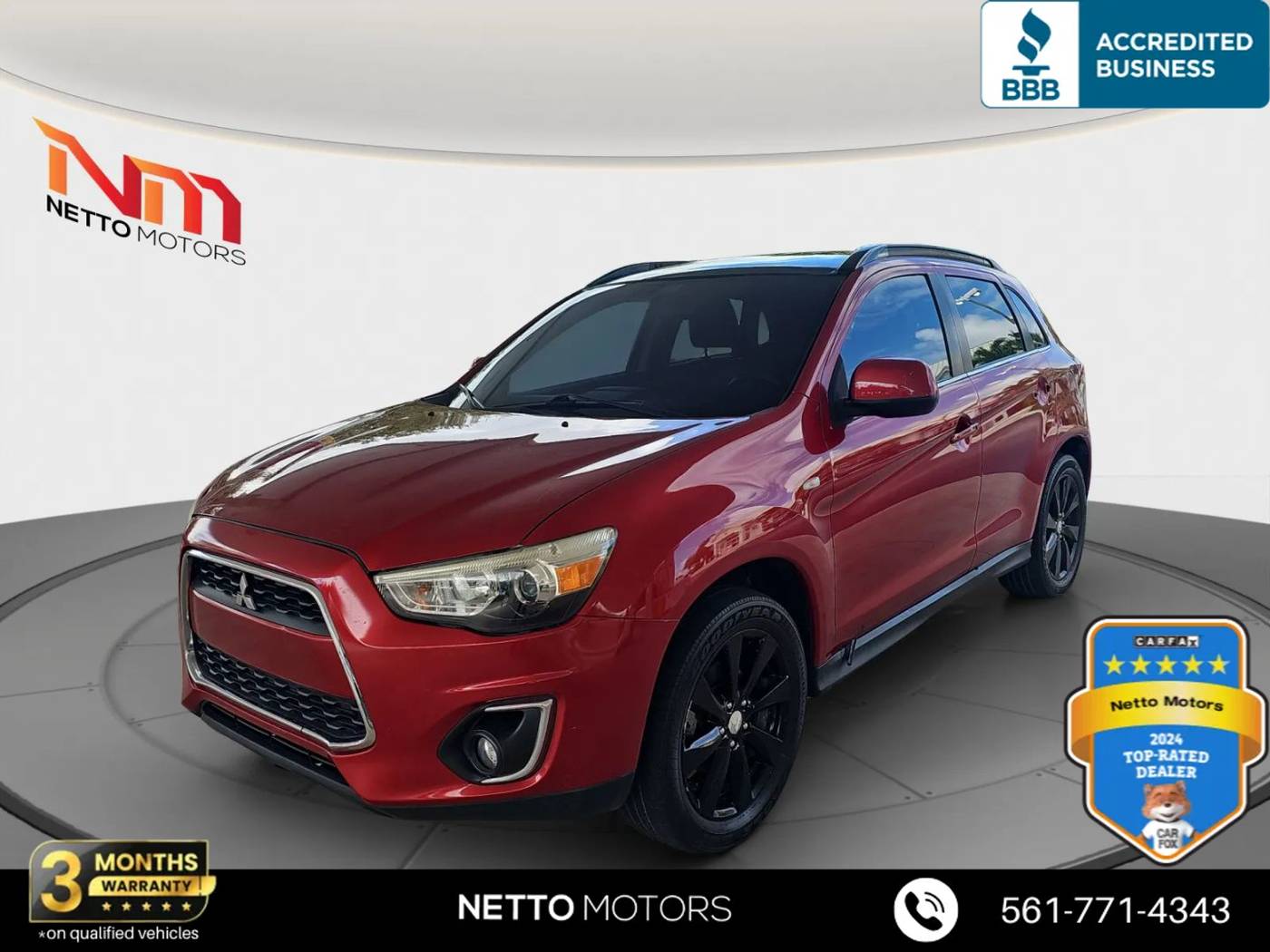2014 Mitsubishi Outlander Sport SE — SUV — 86,743 mi — West Palm Beach, FL