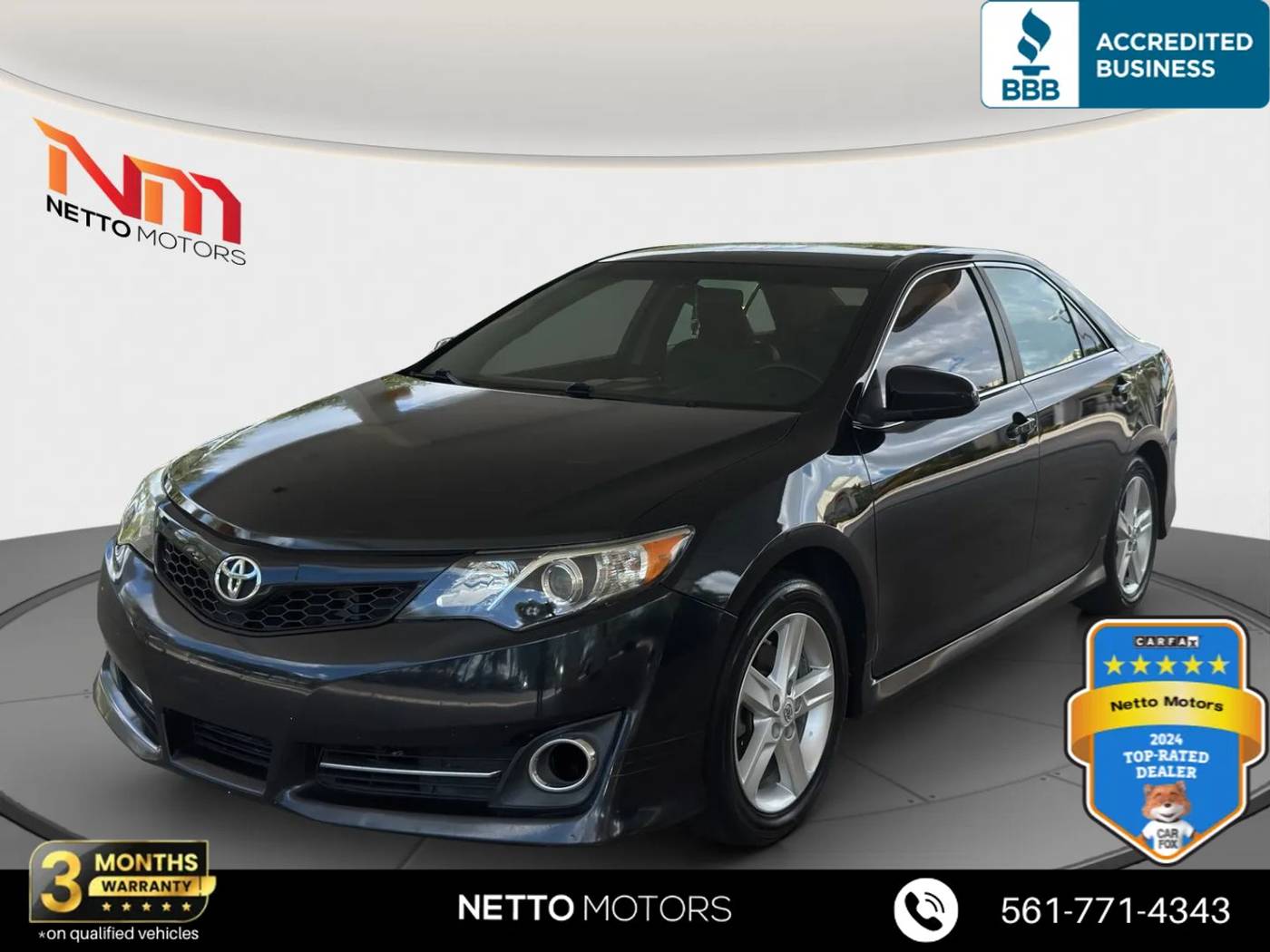 2012 Toyota Camry SE — Sedan — 117,306 mi — West Palm Beach, FL