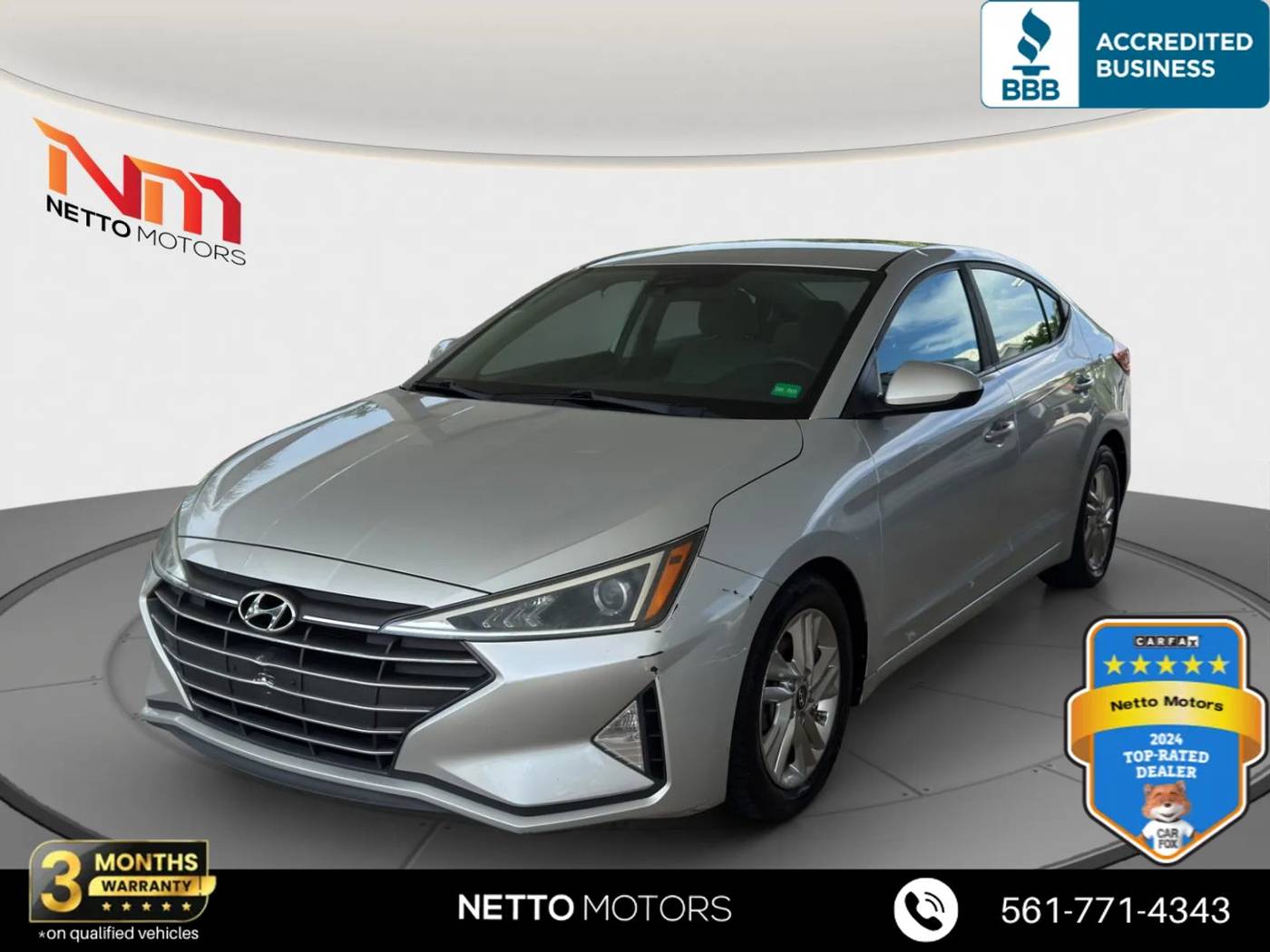 2020 Hyundai Elantra SEL — Sedan — 76,505 mi — West Palm Beach, FL