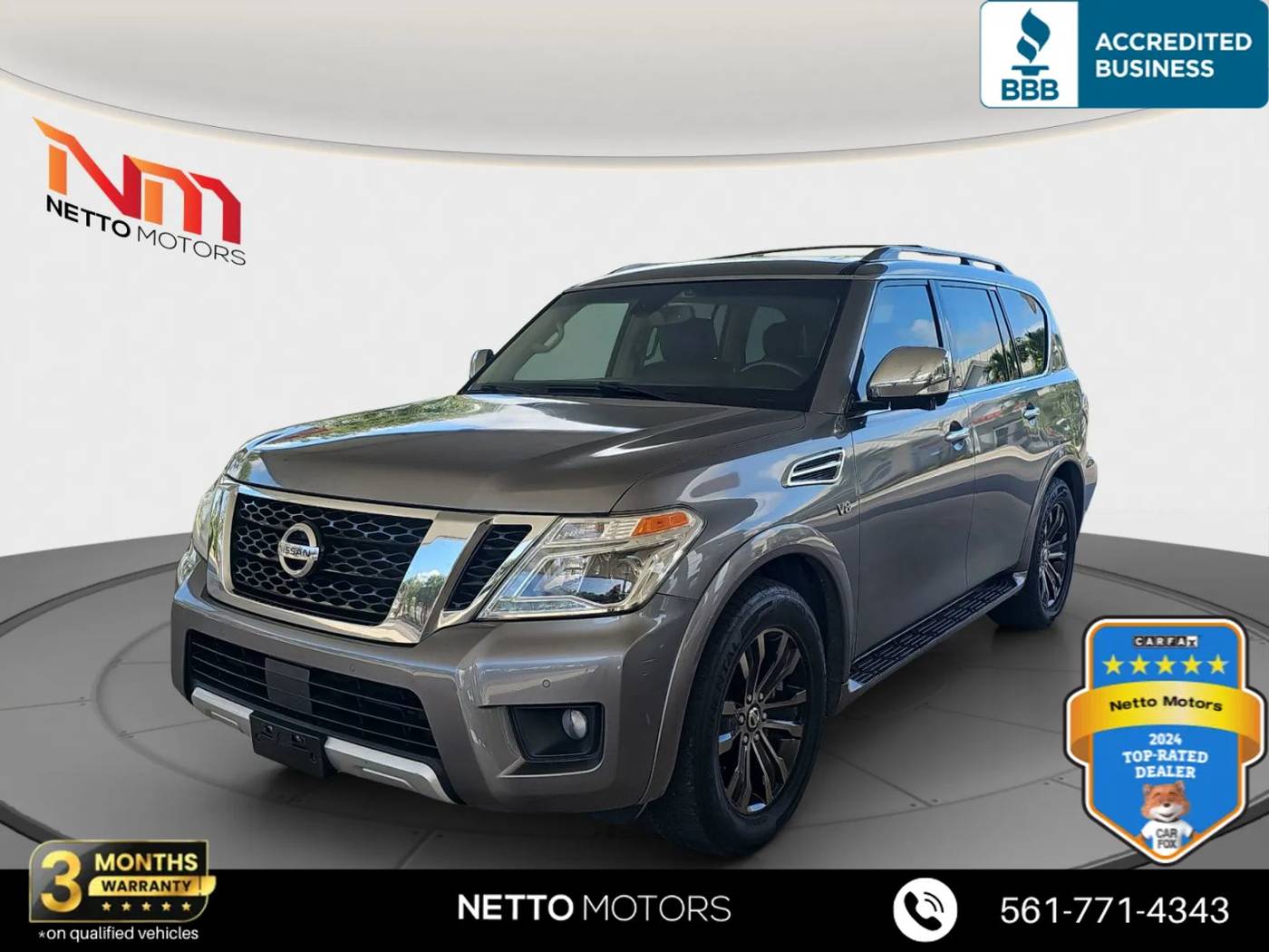 2017 Nissan Armada Platinum — SUV — 156,796 mi — West Palm Beach, FL