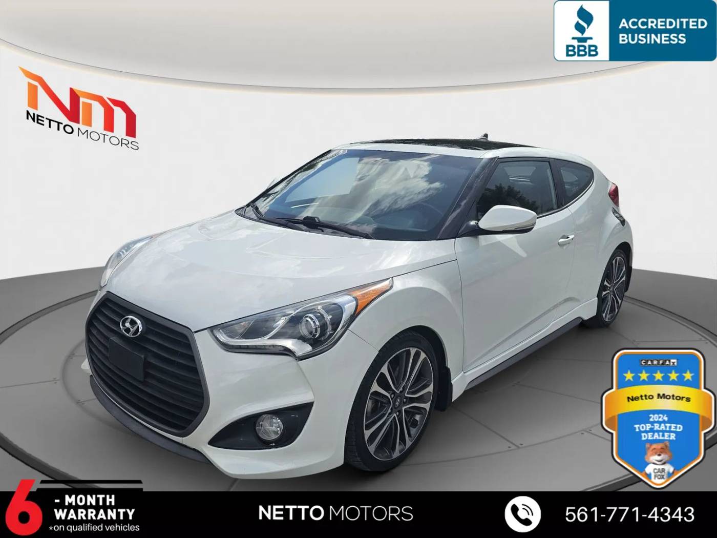 2016 Hyundai Veloster Turbo — Hatchback — 92,354 mi — West Palm Beach, FL
