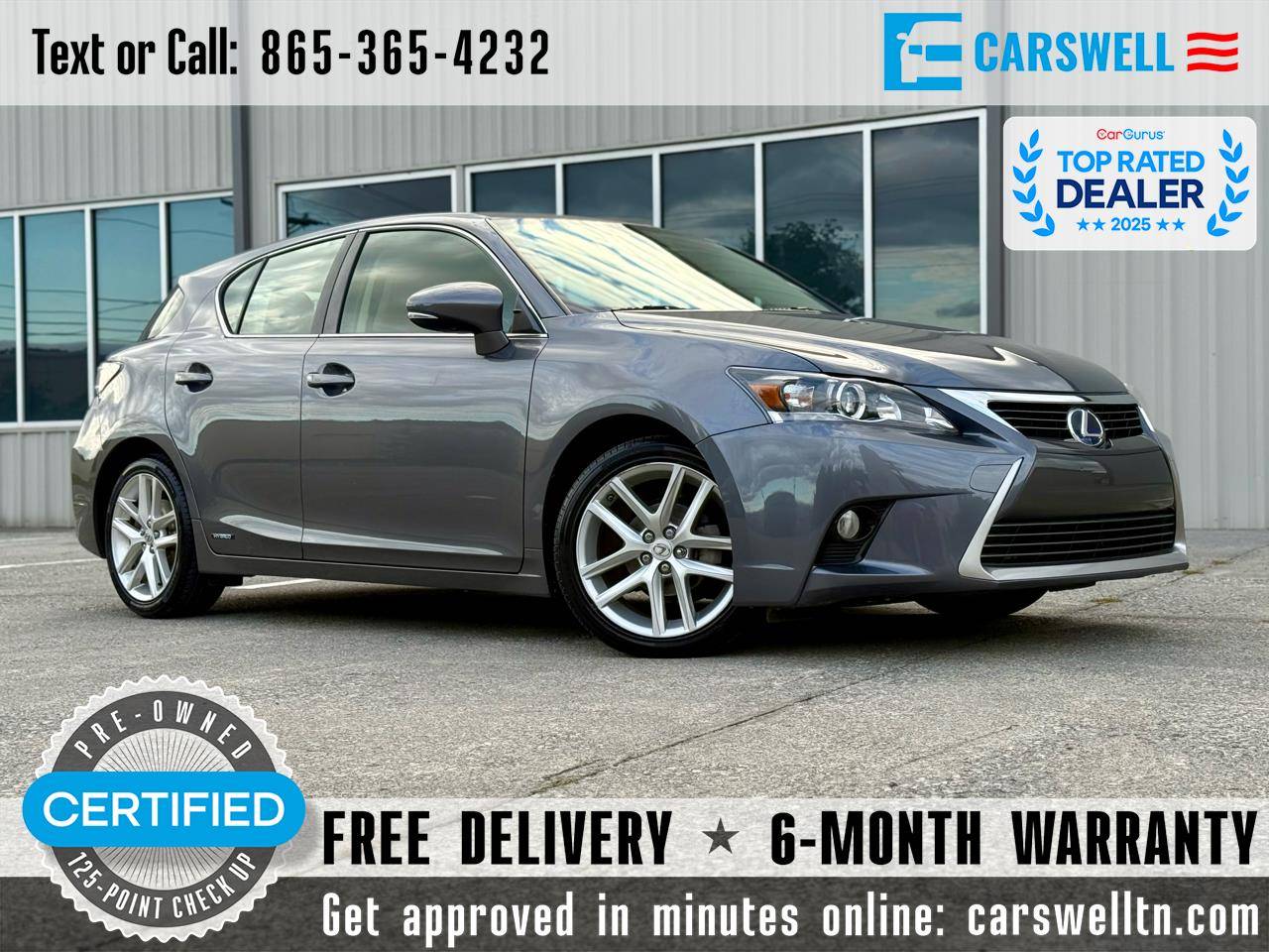 2014 Lexus CT CT 200h — Hatchback — 102,381 mi — Sevierville, TN