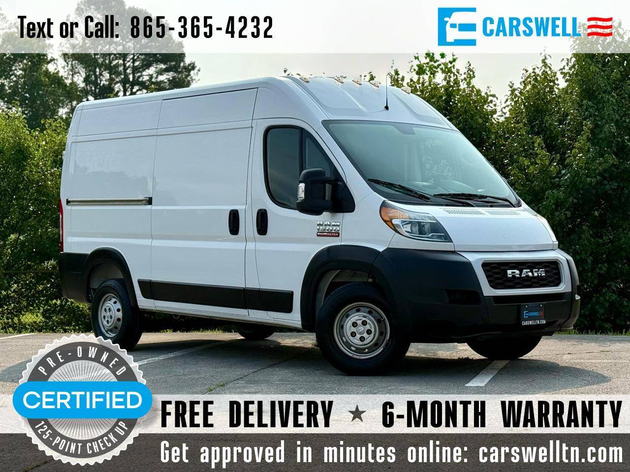 2020 Ram ProMaster Cargo Van 1500 — Cargo Van — 88,581 mi — Sevierville, TN