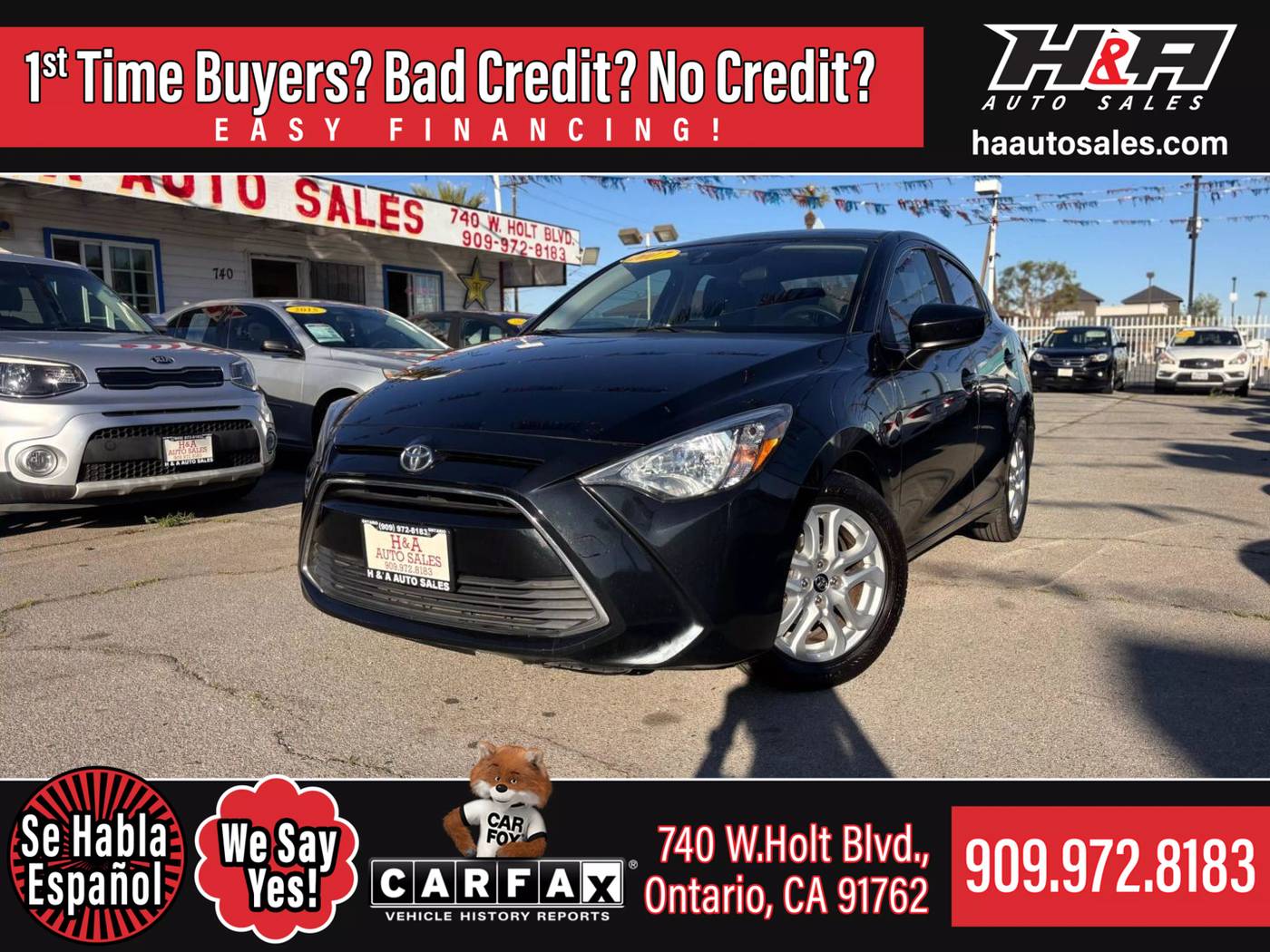 2017 Toyota Yaris iA Base — Sedan — 123,517 mi — Ontario, CA