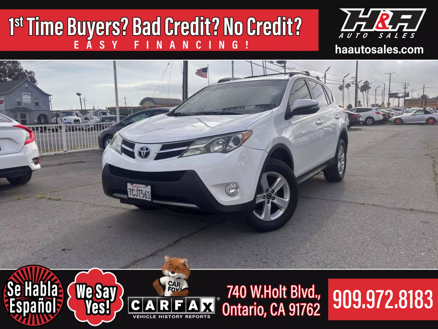 2013 Toyota RAV4 XLE — SUV — 144,899 mi — Ontario, CA