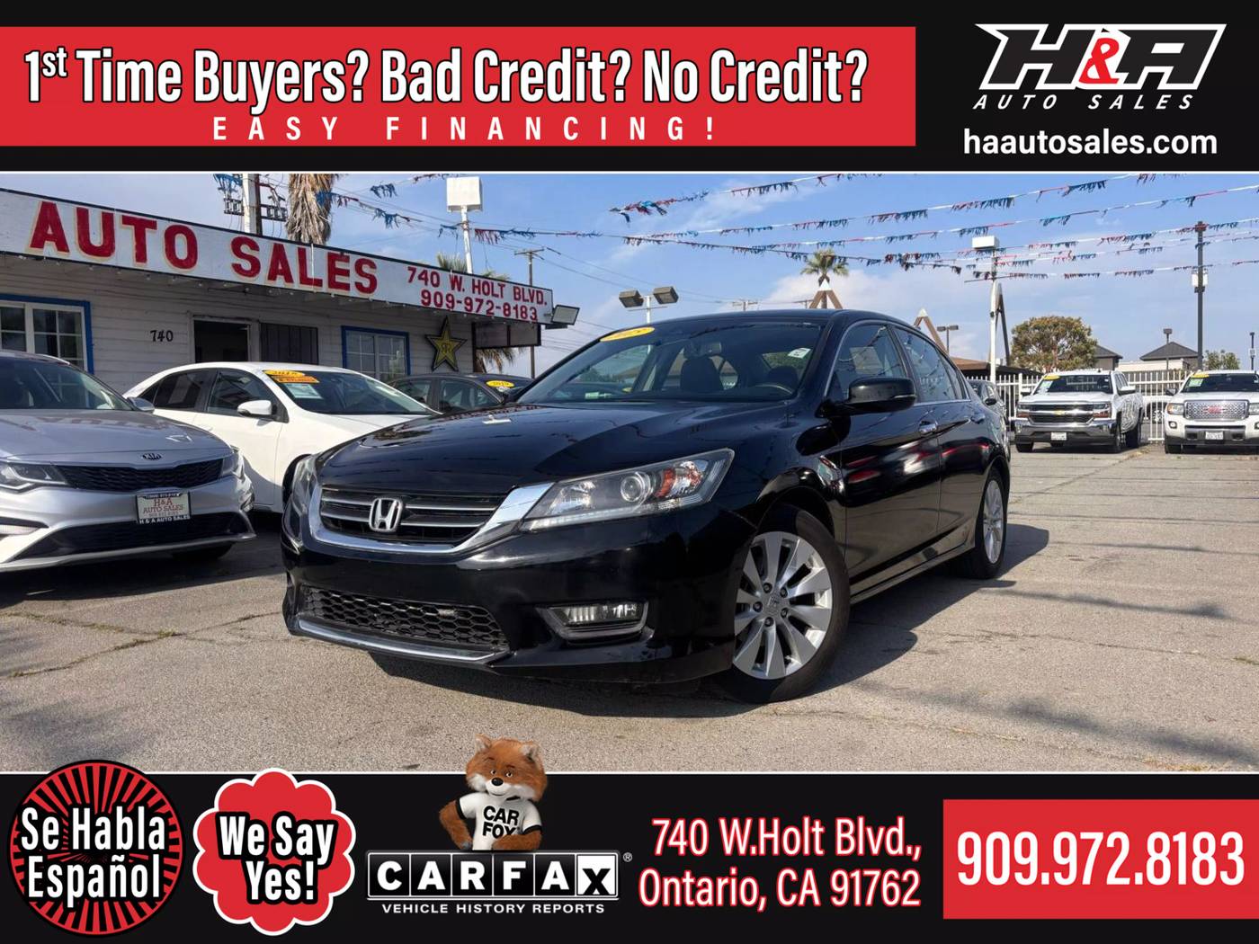 2015 Honda Accord EX-L — Sedan — 123,693 mi — Ontario, CA