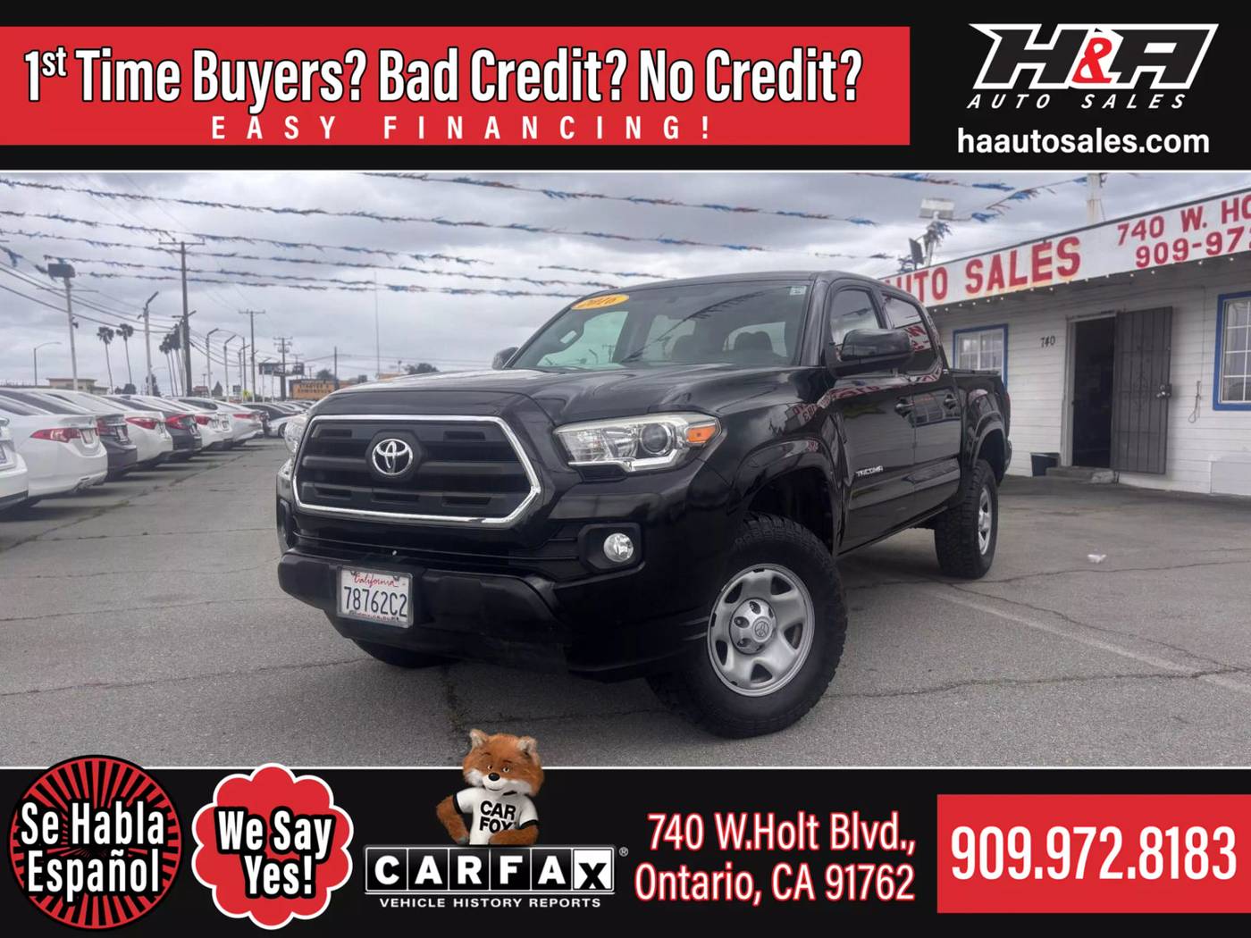 2016 Toyota Tacoma SR5 — Pickup Truck — 121,529 mi — Ontario, CA