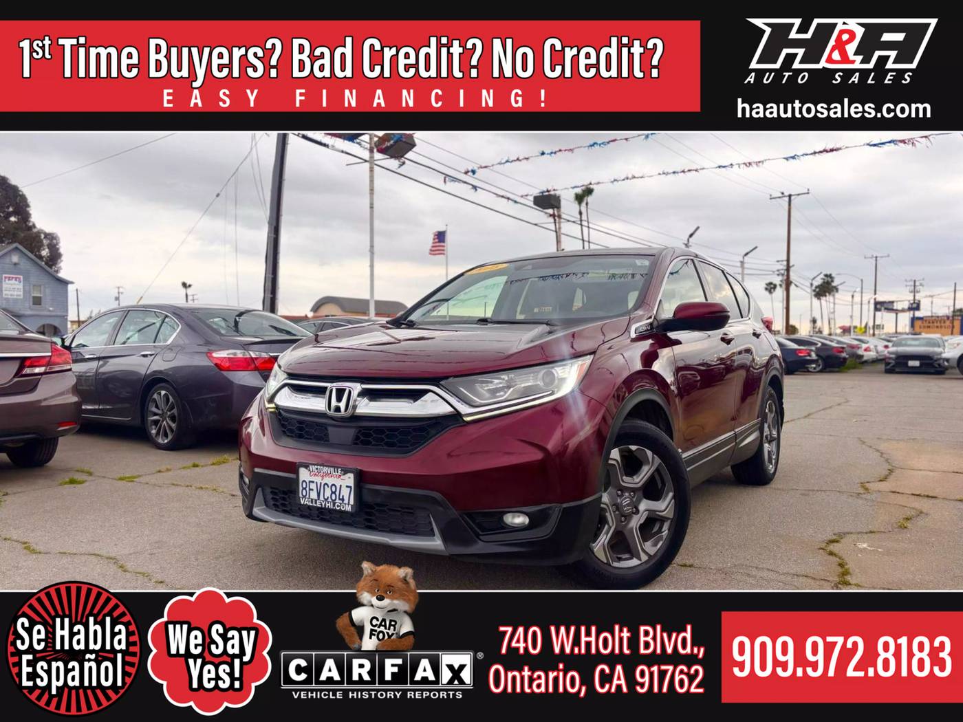 2018 Honda CR-V EX — SUV — 96,599 mi — Ontario, CA