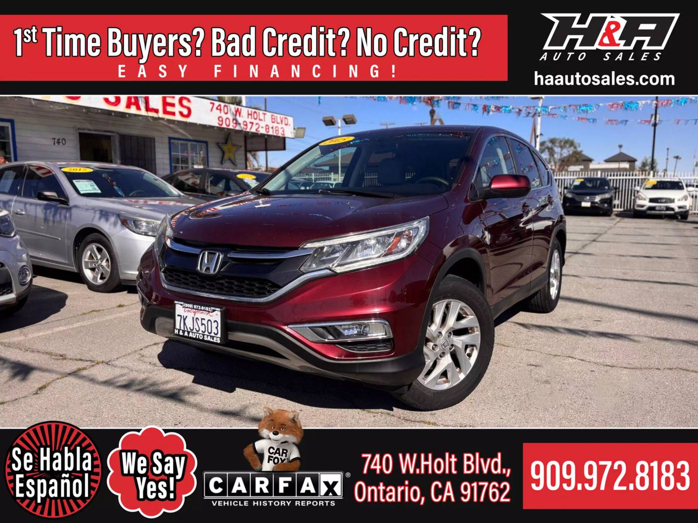 2015 Honda CR-V EX — SUV — 147,516 mi — Ontario, CA