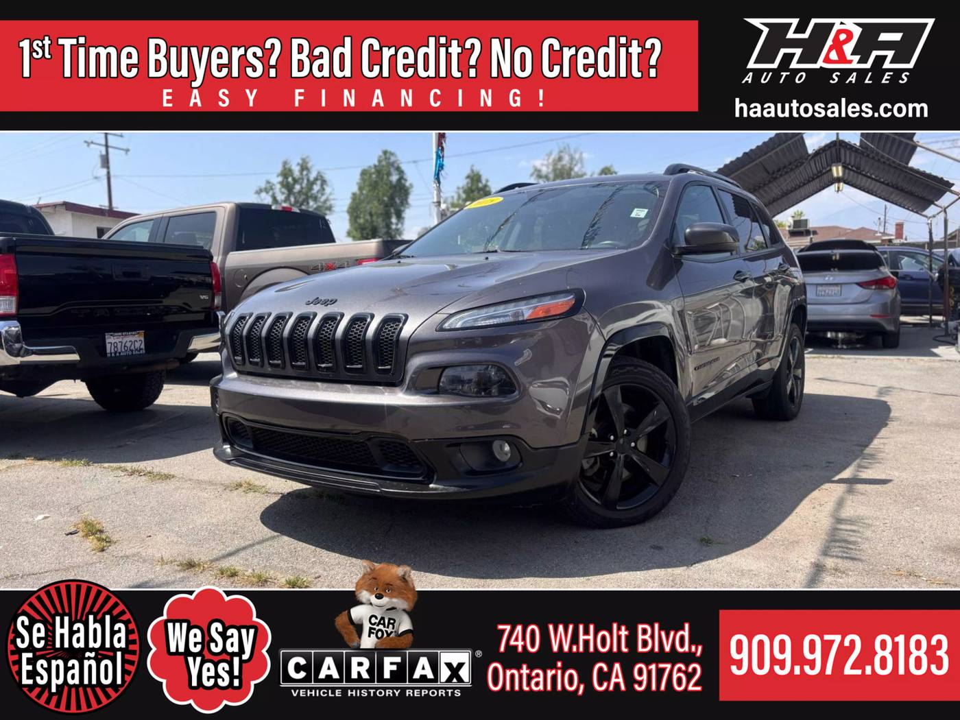 2018 Jeep Cherokee Latitude Tech — SUV — 102,573 mi — Ontario, CA