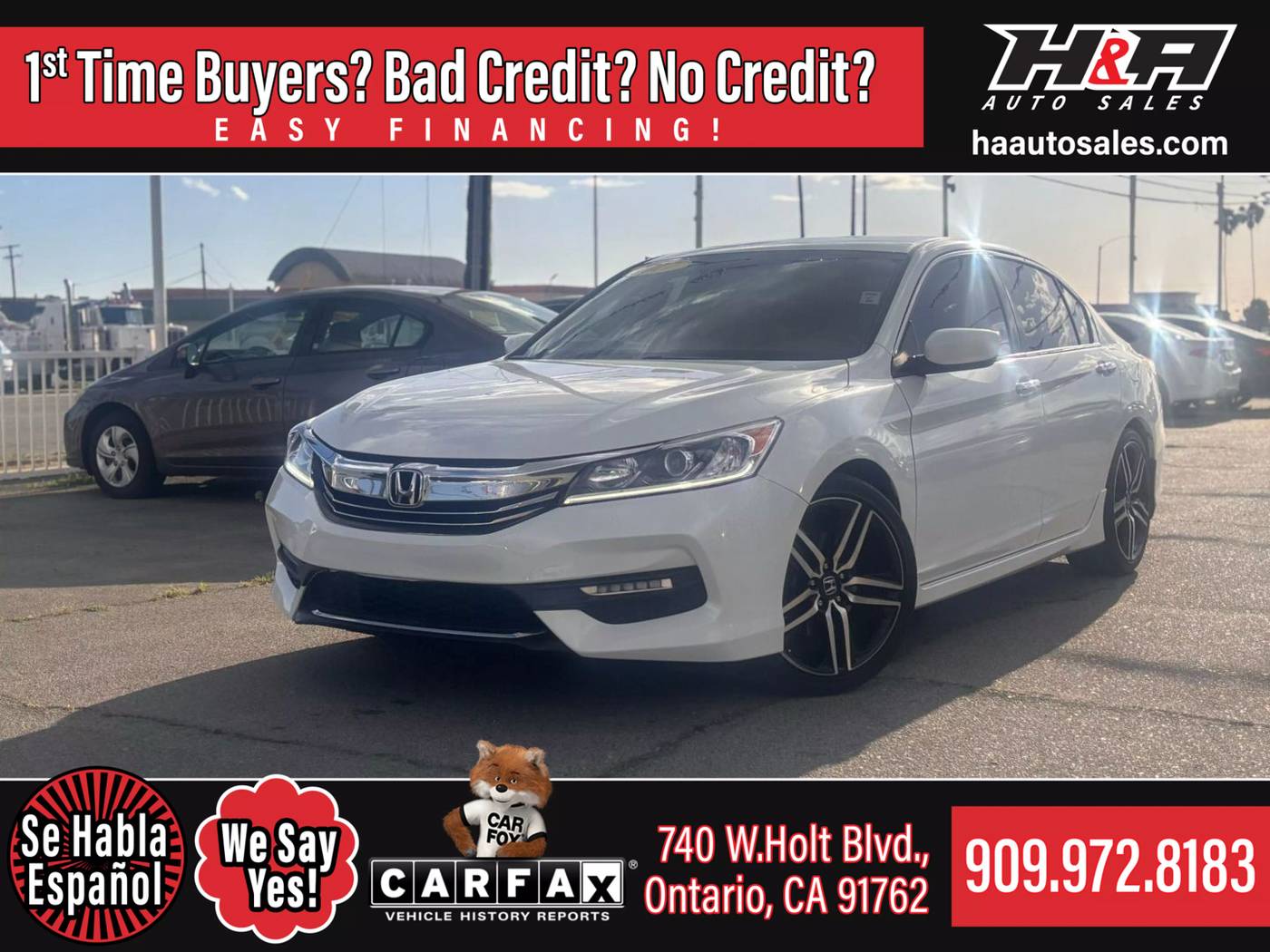 2017 Honda Accord Sport — Sedan — 117,929 mi — Ontario, CA