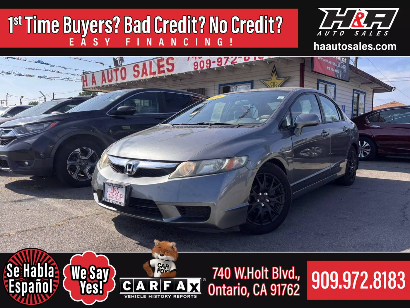 2011 Honda Civic LX — Sedan — 146,861 mi — Ontario, CA