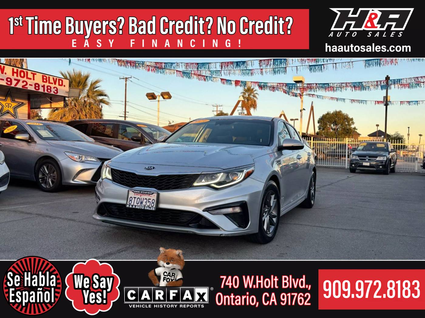 2019 Kia Optima LX — Sedan — 105,851 mi — Ontario, CA