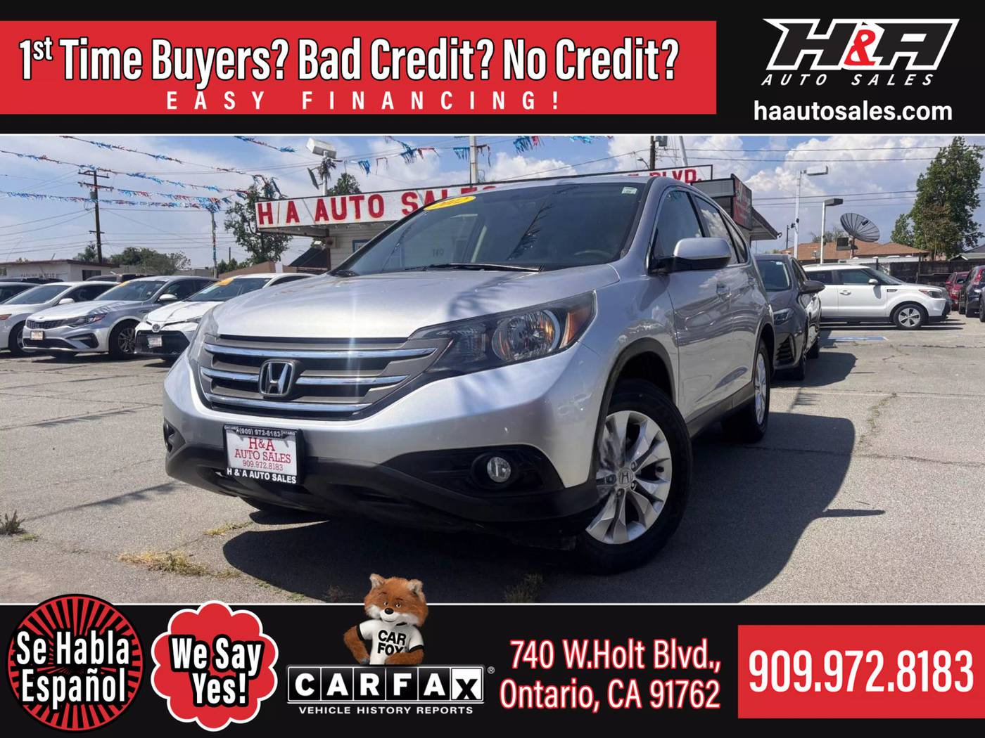 2012 Honda CR-V EX — SUV — 113,696 mi — Ontario, CA