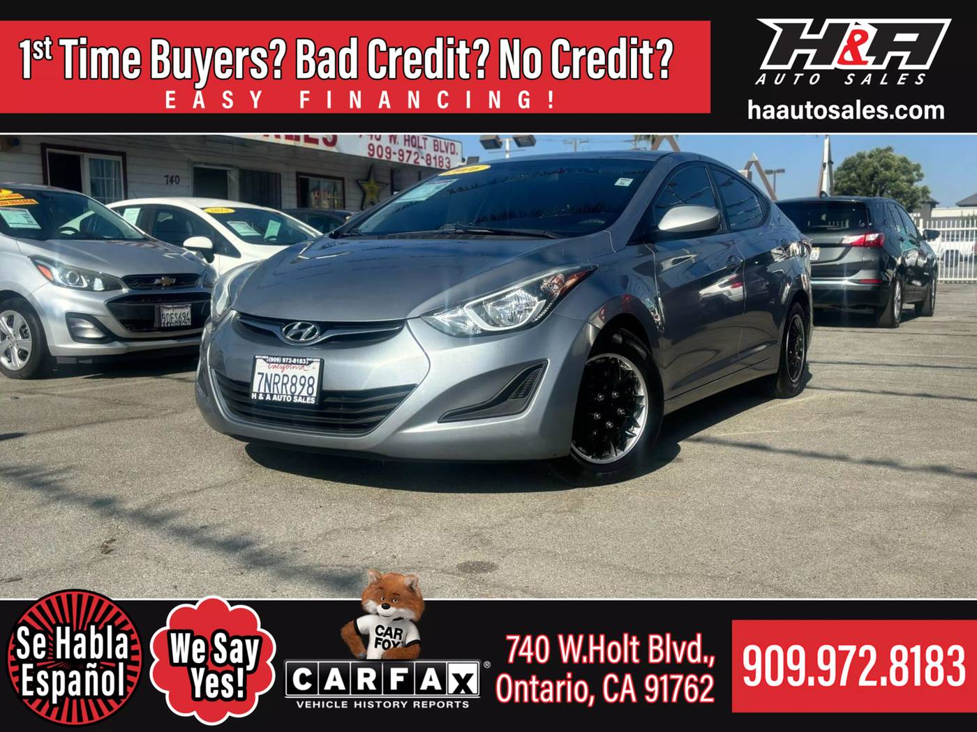 2016 Hyundai Elantra SE — Sedan — 102,607 mi — Ontario, CA
