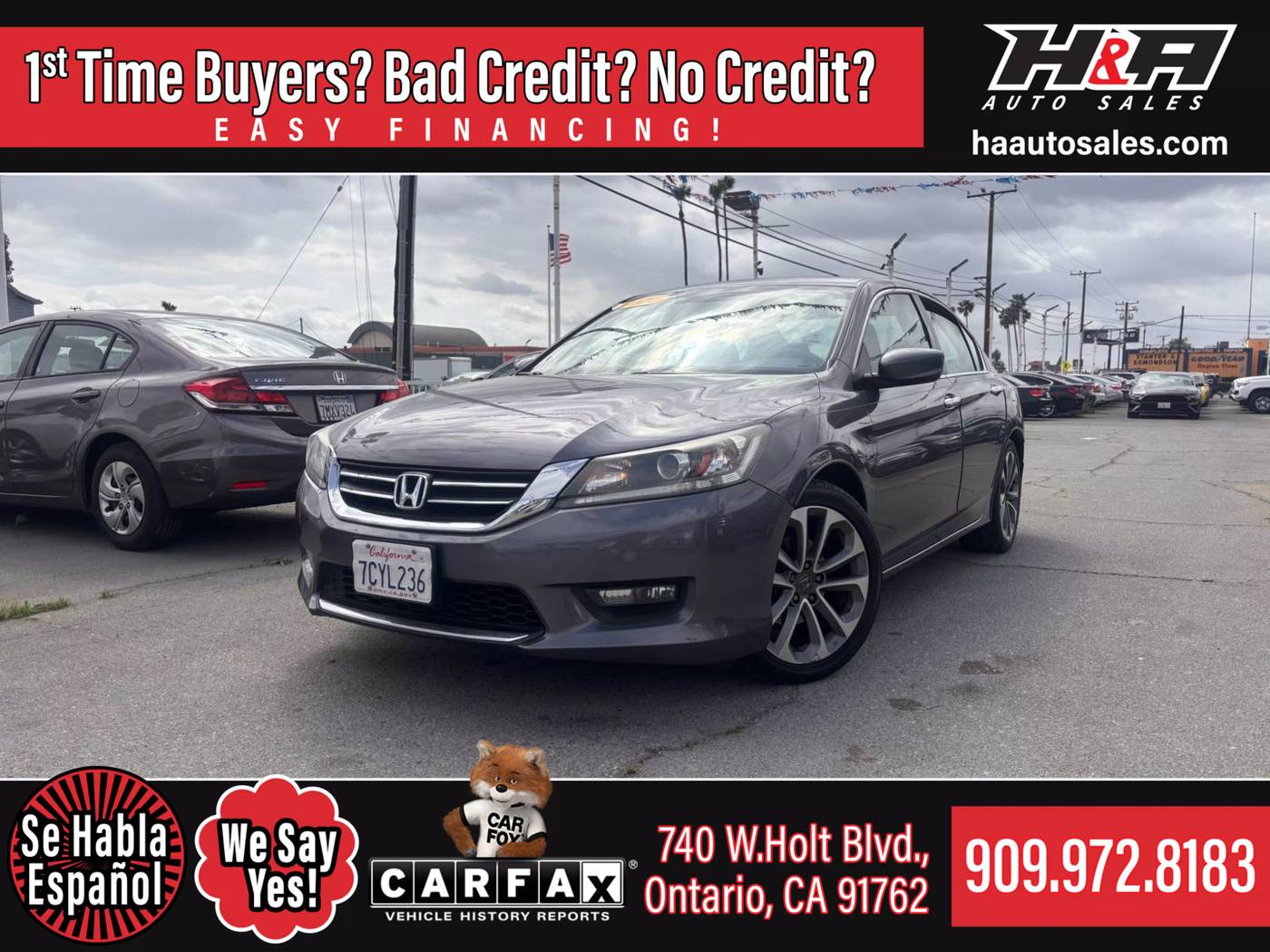 2014 Honda Accord Sport — Sedan — 135,046 mi — Ontario, CA