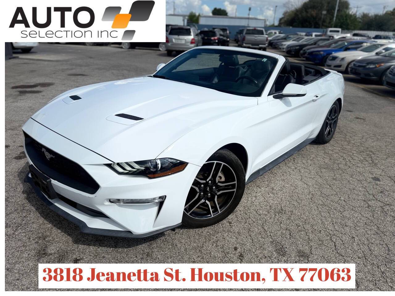 2019 Ford Mustang EcoBoost — Convertible — 50,609 mi — Houston, TX
