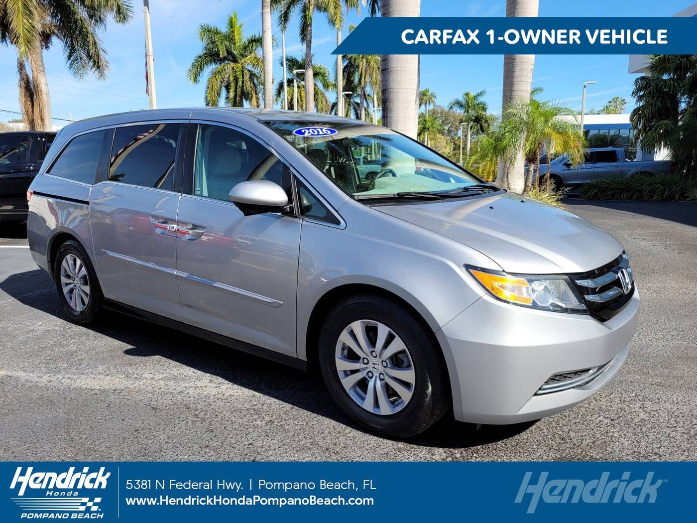 2016 Honda Odyssey SE — Minivan — 26,791 mi — Pompano Beach, FL