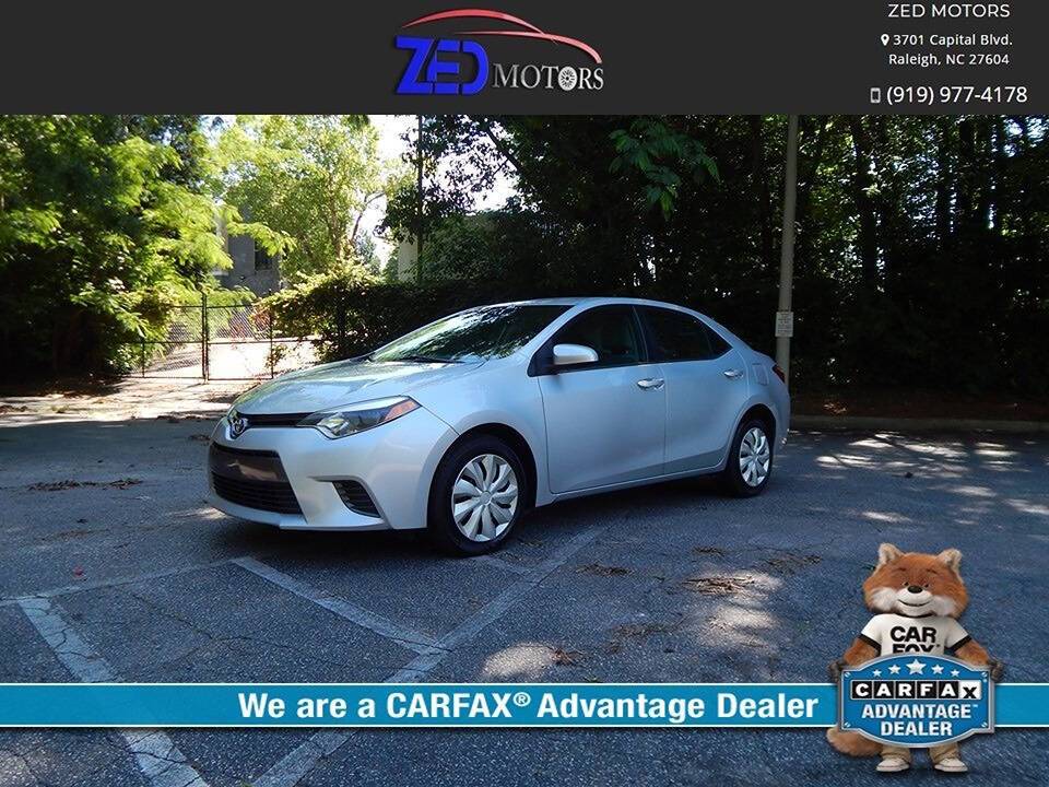 2015 Toyota Corolla LE — Sedan — 161,906 mi — Raleigh, NC