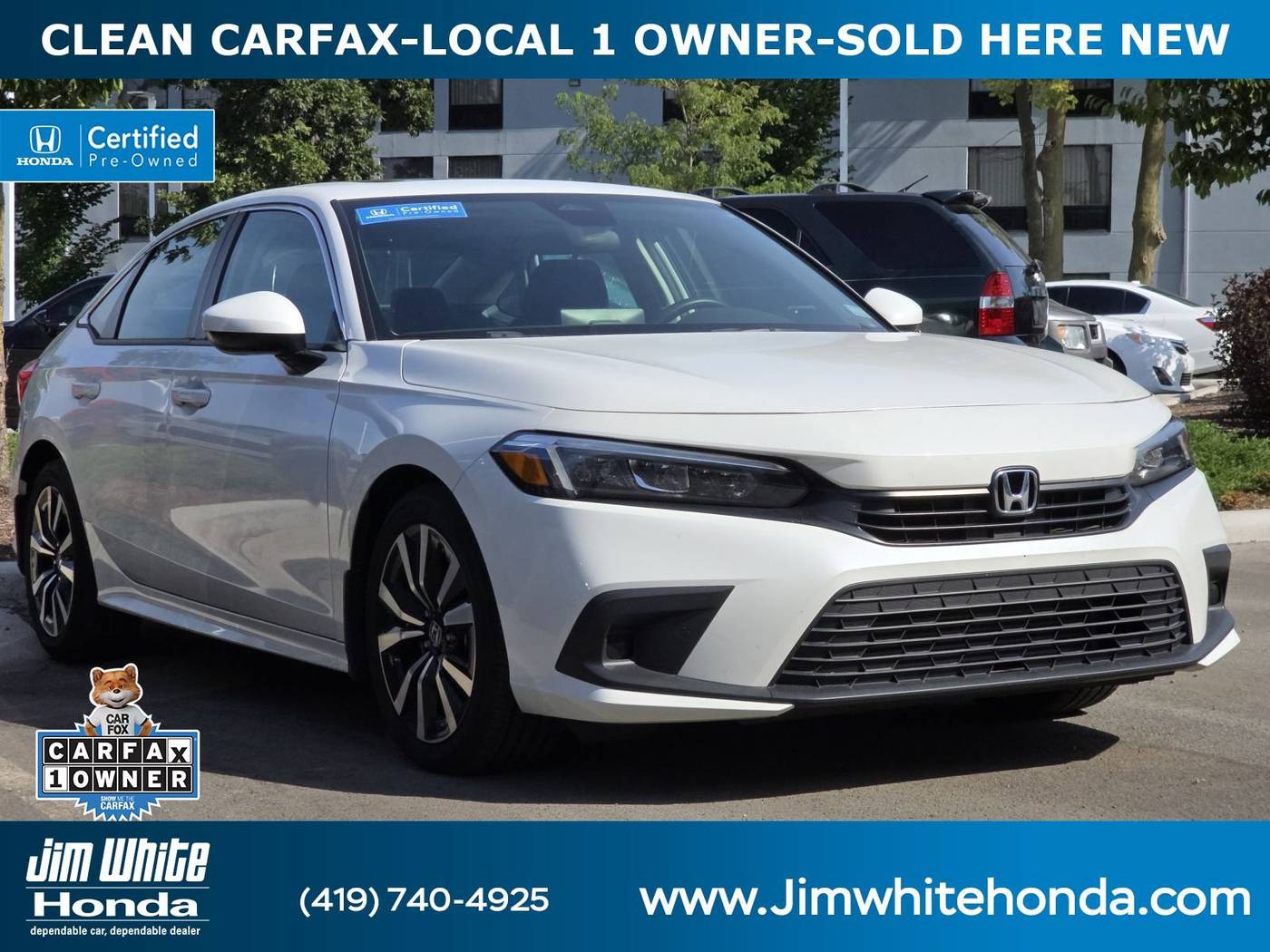 2022 Honda Civic EX — Sedan — 12,750 mi — Maumee, OH