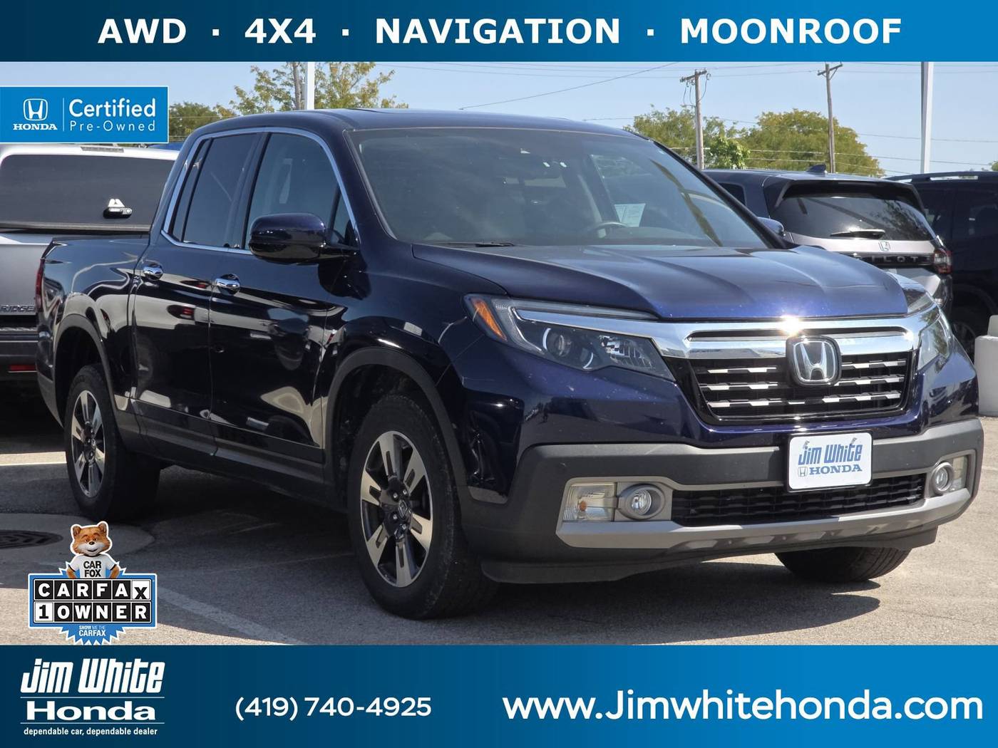 2019 Honda Ridgeline RTL-E — Pickup Truck — 49,990 mi — Maumee, OH