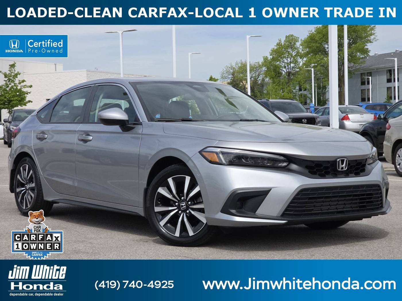 2022 Honda Civic EX-L — Hatchback — 24,349 mi — Maumee, OH