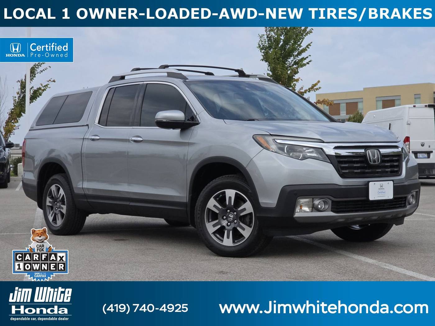 2017 Honda Ridgeline RTL-E — Pickup Truck — 104,730 mi — Maumee, OH