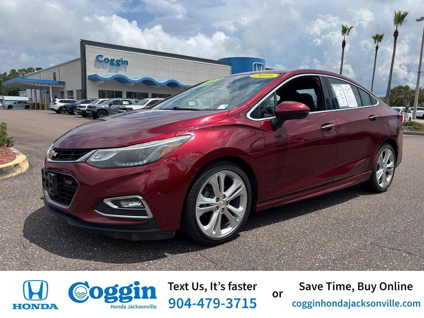 2016 Chevrolet Cruze Premier — Sedan — 108,582 mi — Jacksonville, FL