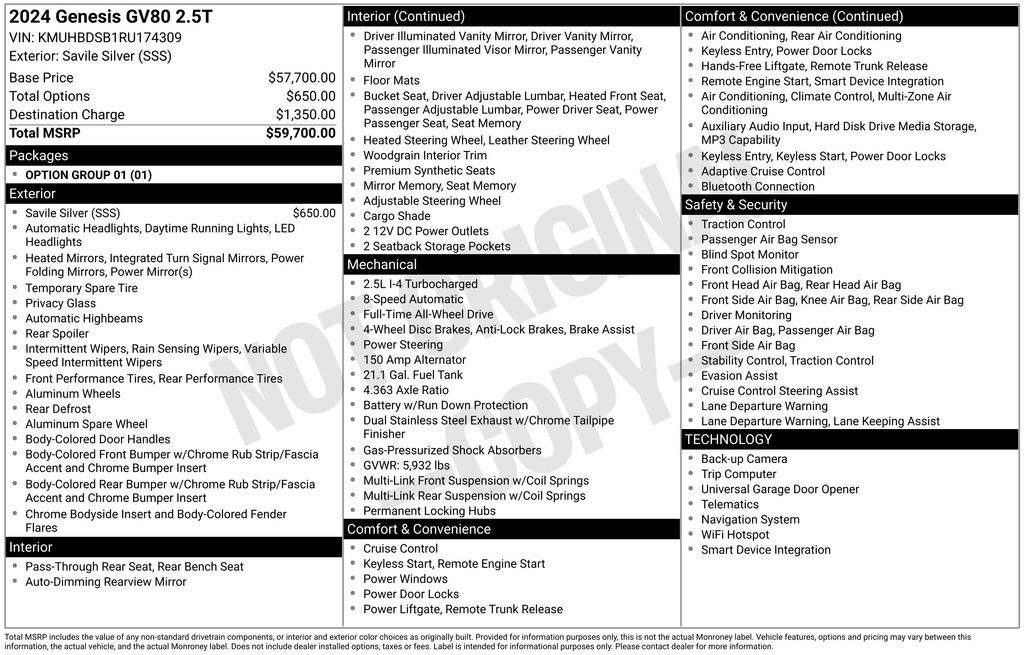 2024 Genesis GV80 2.5T — SUV — 40,465 mi — Tinley Park, IL